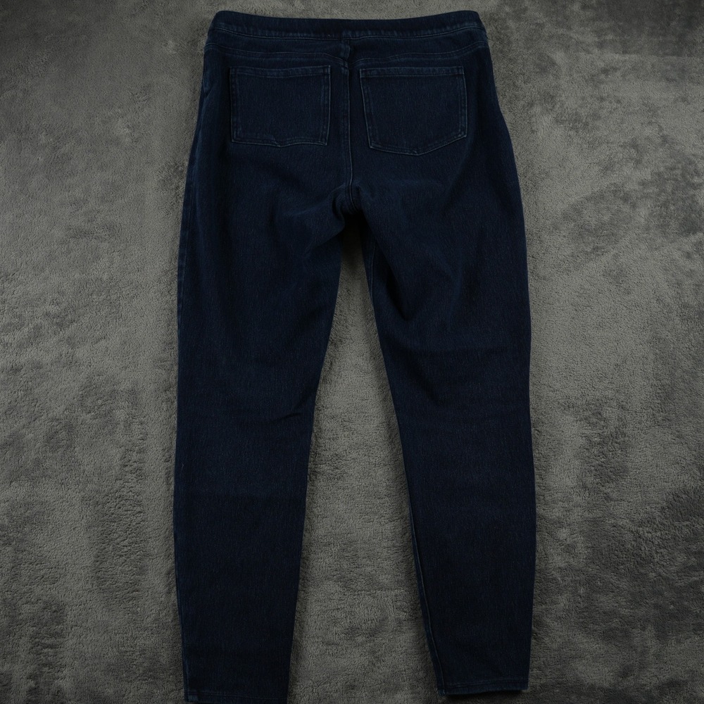 Spanx Jean-ish Ankle Leggings Women XL Dark Blue Denim Jeggings Stretch - Picture 3 of 11